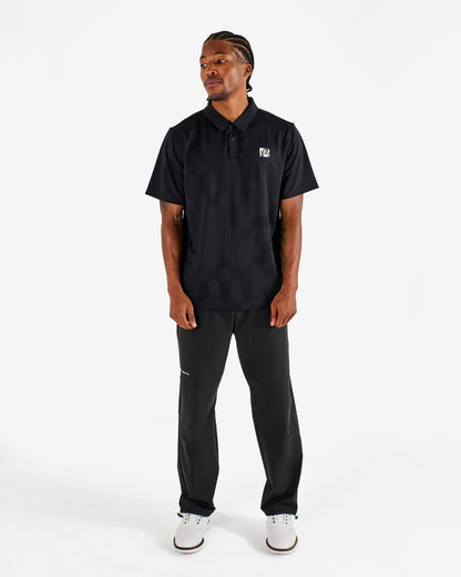 Performance Mesh Paneled Polo - Black Malbon Men