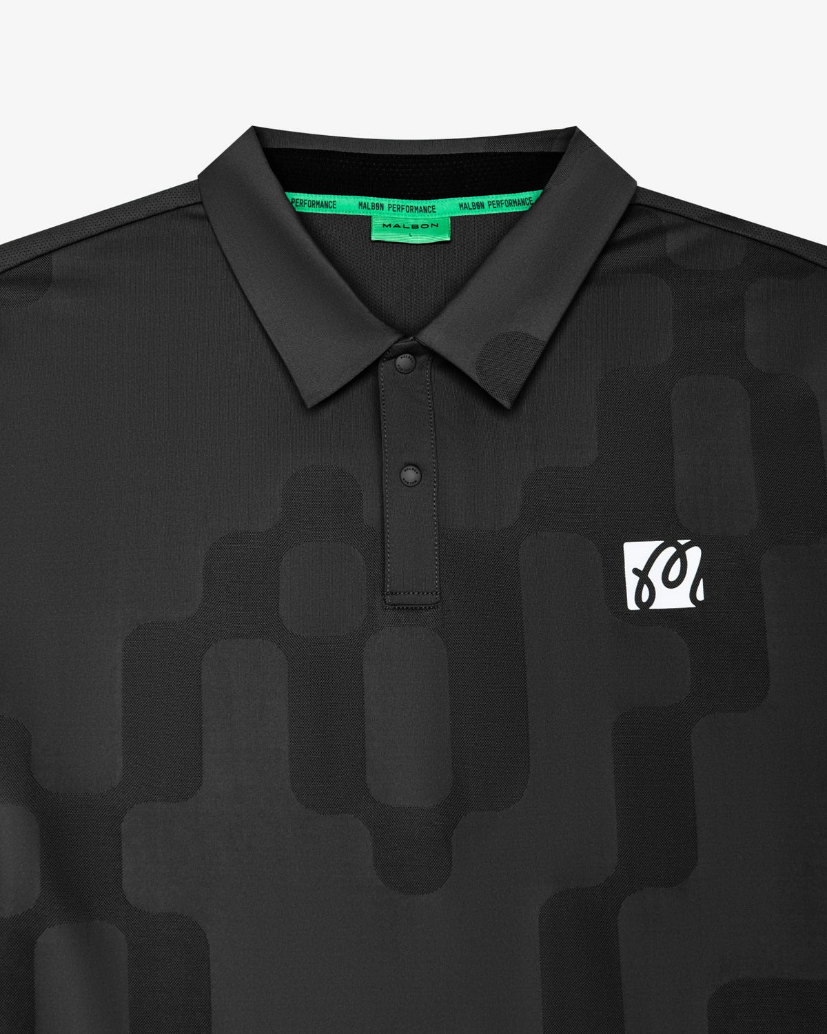 Performance Mesh Paneled Polo - Black Malbon Men