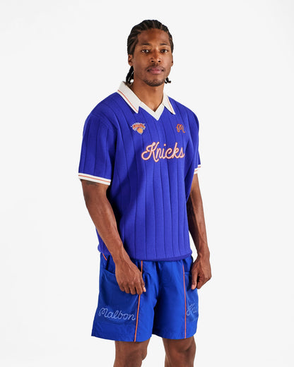 Knicks Uptown Knit Polo - Blue Malbon Men