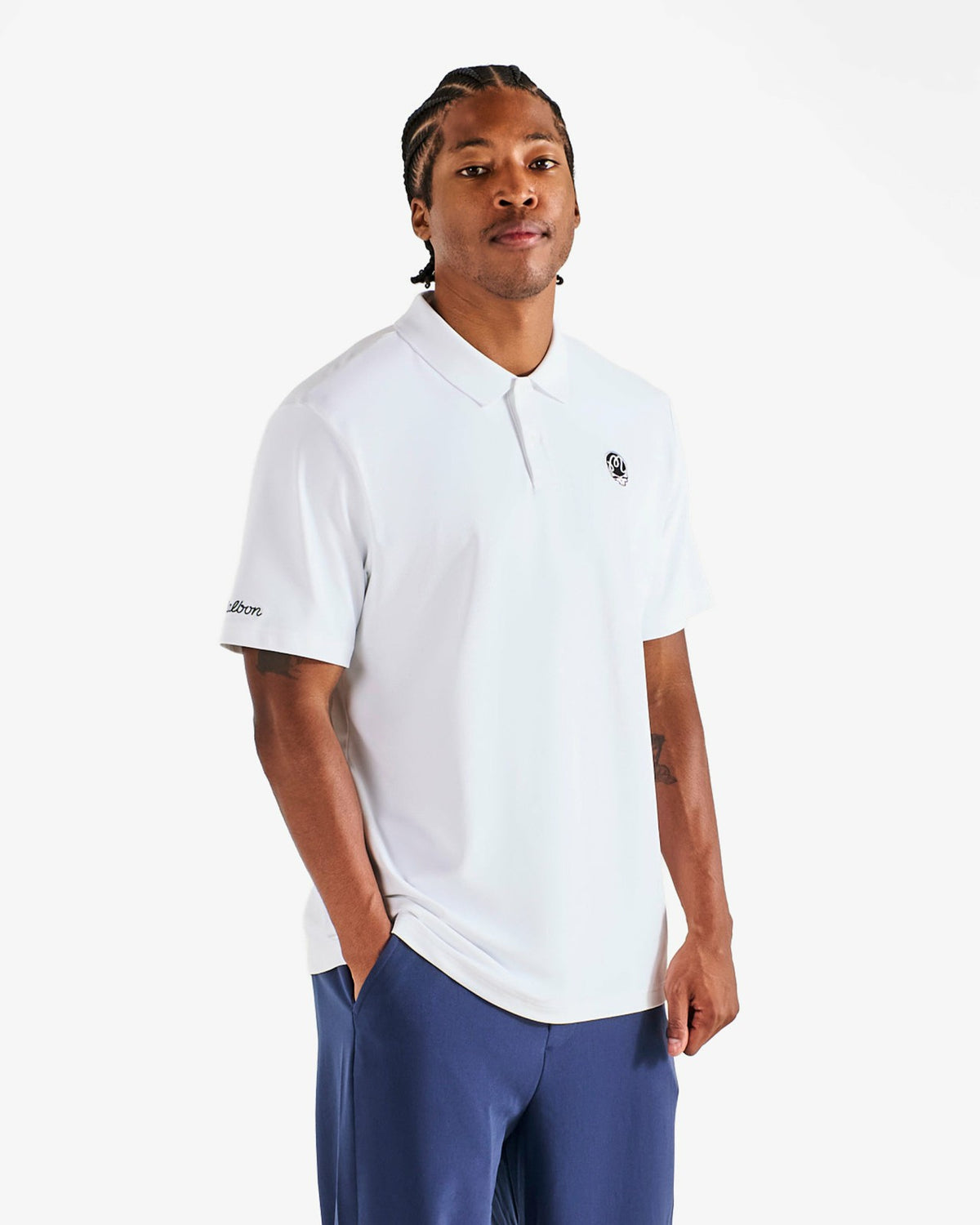 Grateful Dead Fairway Stealie Polo - White Malbon Men