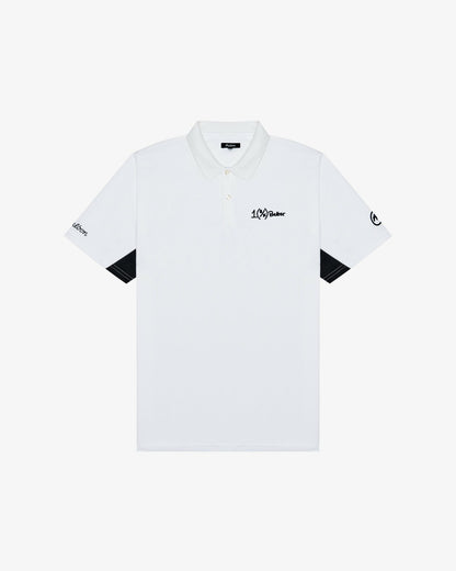 Ak 1% Paneled Performance Pique Polo - White Malbon Men
