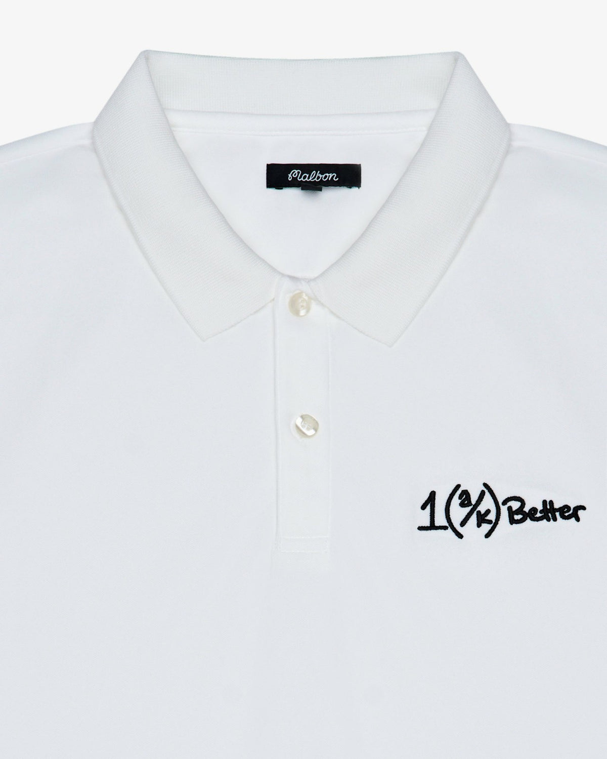 Ak 1% Paneled Performance Pique Polo - White Malbon Men