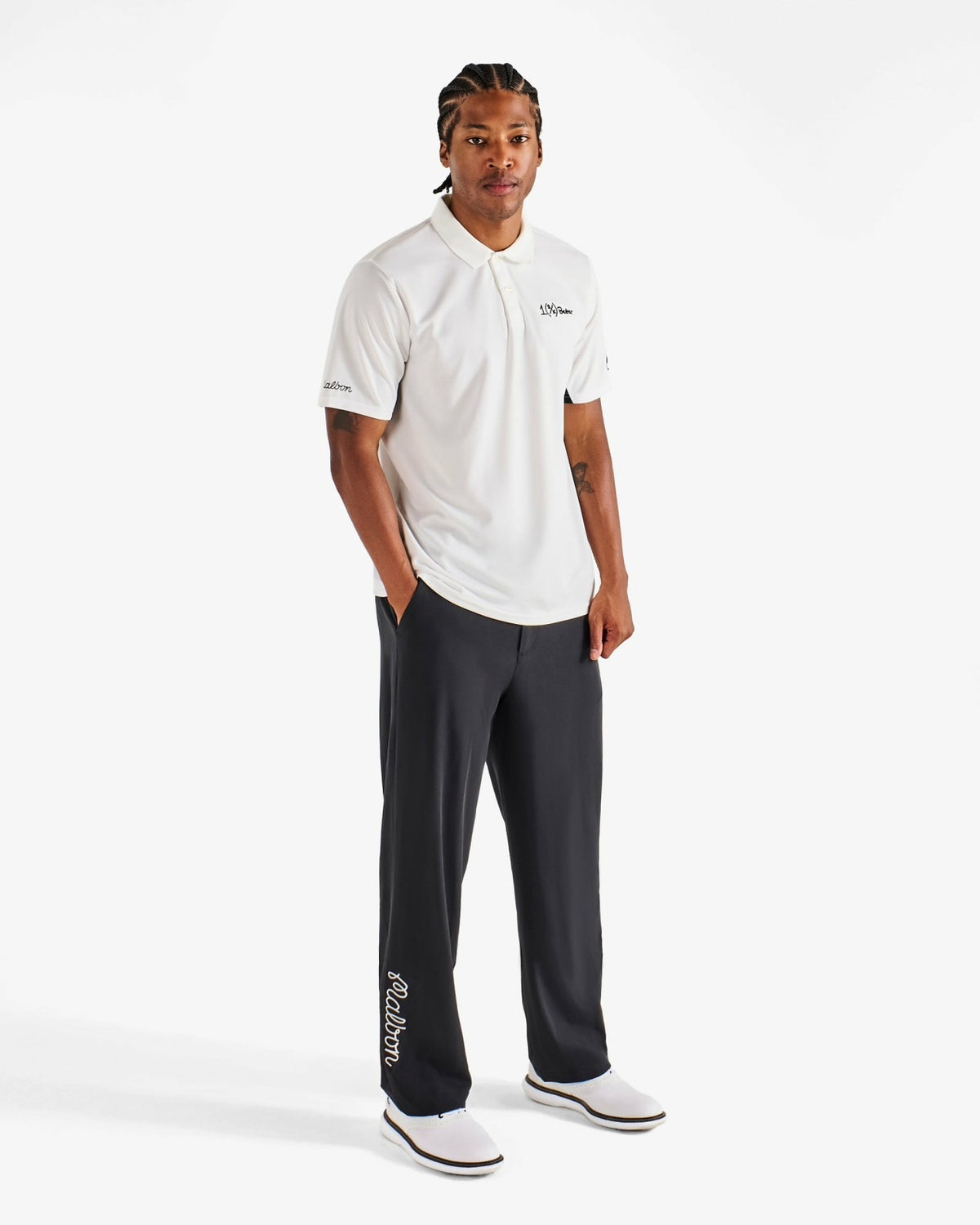Ak 1% Paneled Performance Pique Polo - White Malbon Men