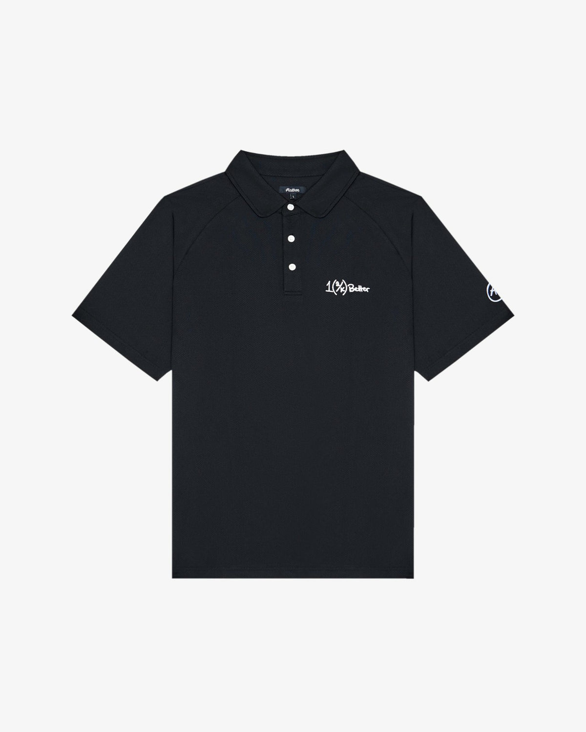 Ak 1% Raglan Sleeve Mesh Polo - Black Malbon Men