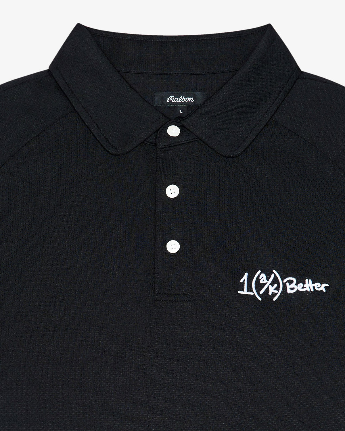 Ak 1% Raglan Sleeve Mesh Polo - Black Malbon Men