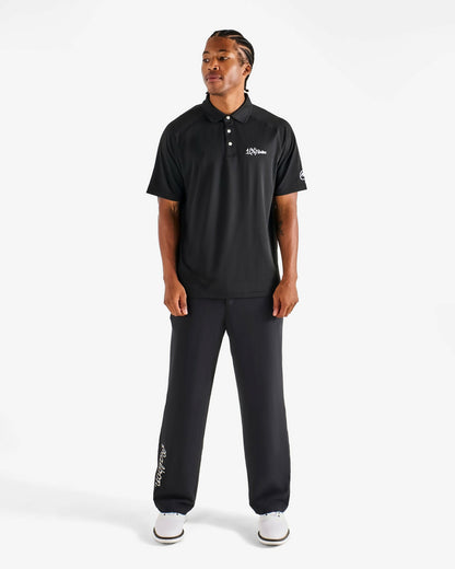 Ak 1% Raglan Sleeve Mesh Polo - Black Malbon Men