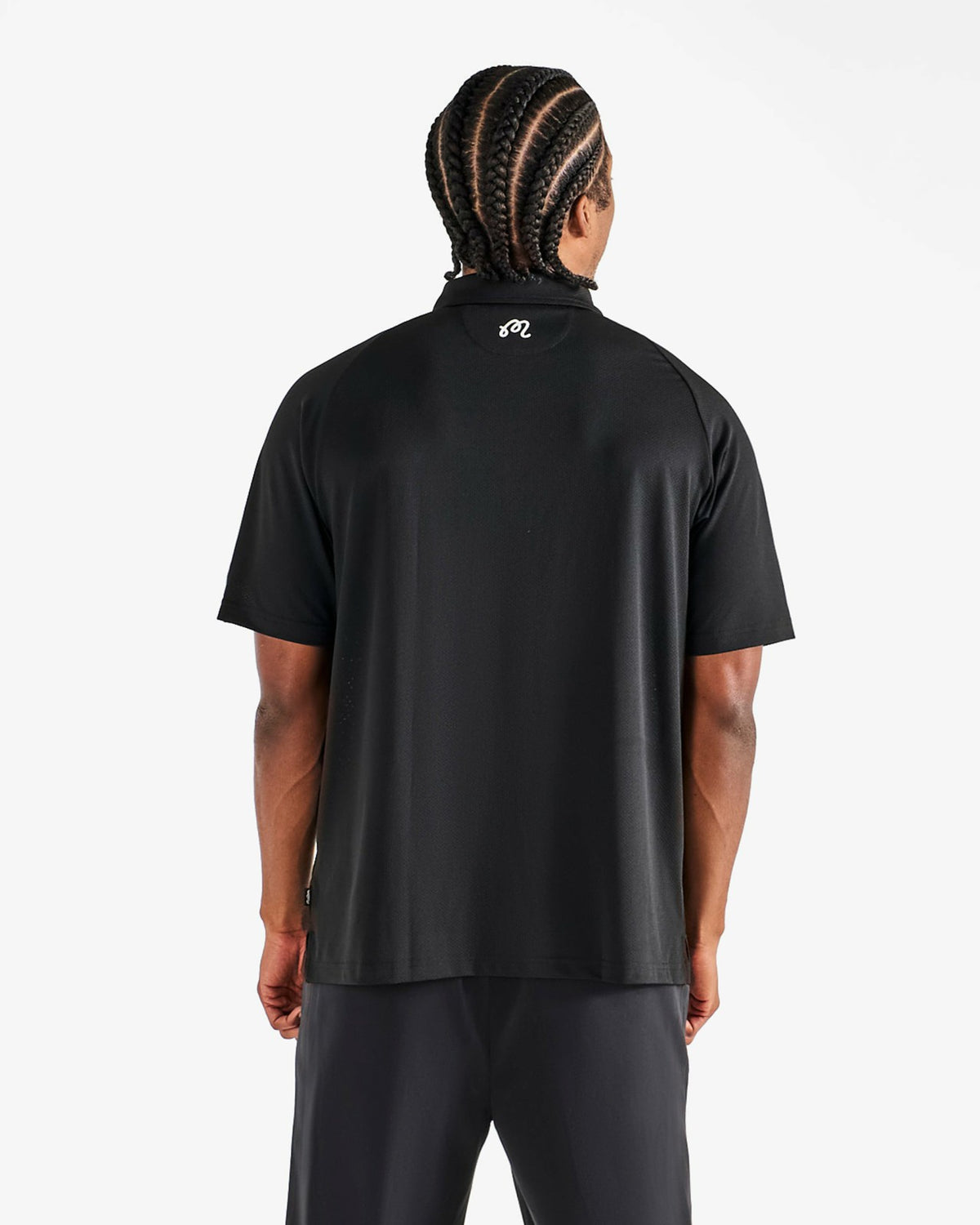 Ak 1% Raglan Sleeve Mesh Polo - Black Malbon Men