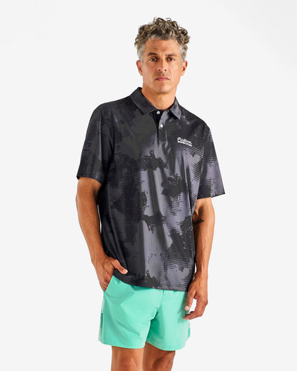 Arsham Fairway Stealth Polo - Black Stealth Camo Malbon Men