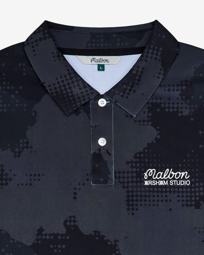 Arsham Fairway Stealth Polo - Black Stealth Camo Malbon Men