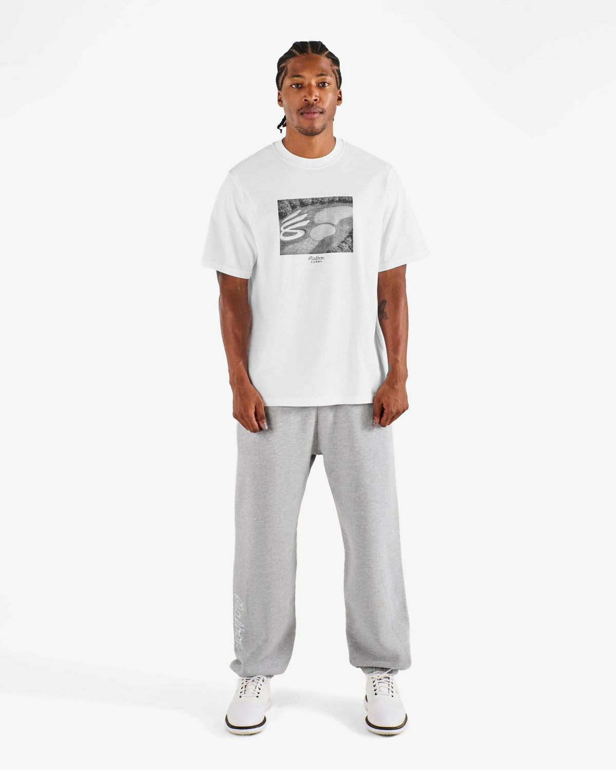 Curry Brand Graphic Bermuda Tee - White Malbon Men