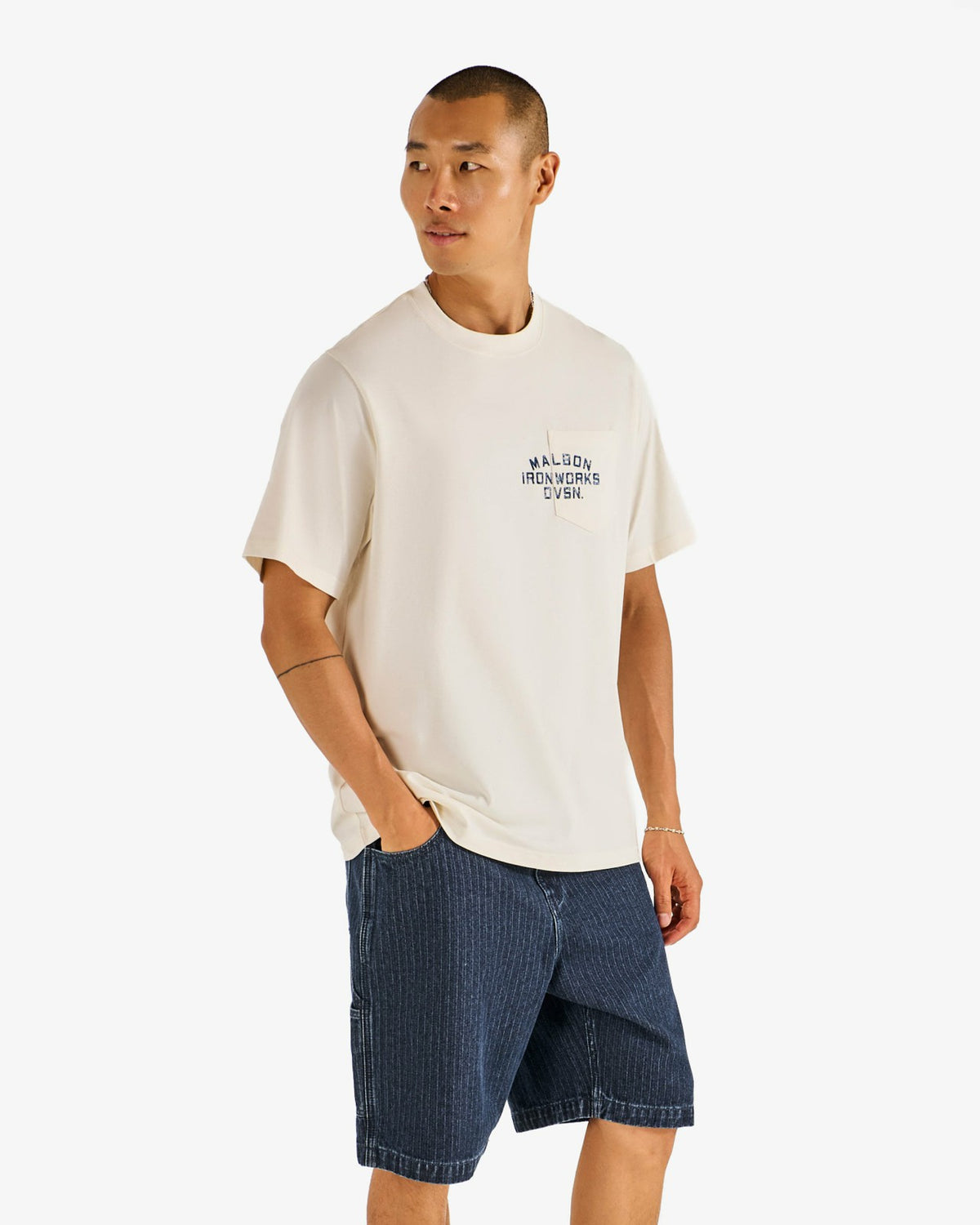 Vista Ironworks Tee - Ivory Malbon Men