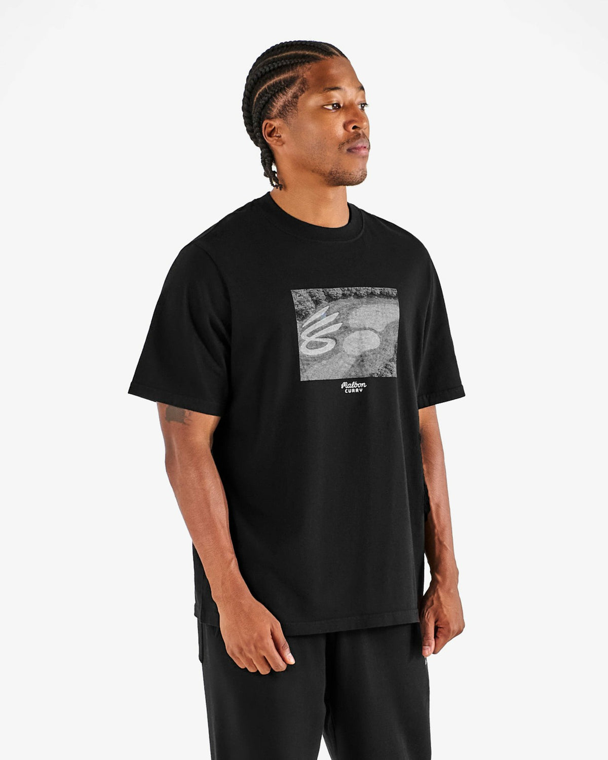 Curry Brand Graphic Bermuda Tee - Black Malbon Men