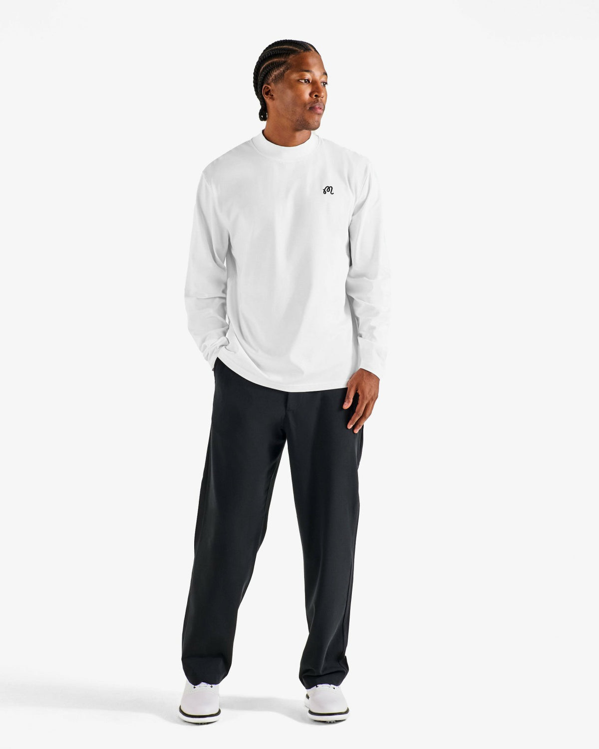 Upland Mockneck Tee - White Malbon Men