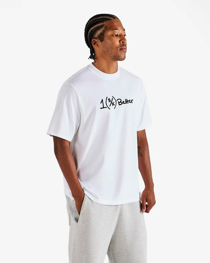 Ak 1% Bermuda Tee - White Malbon Men