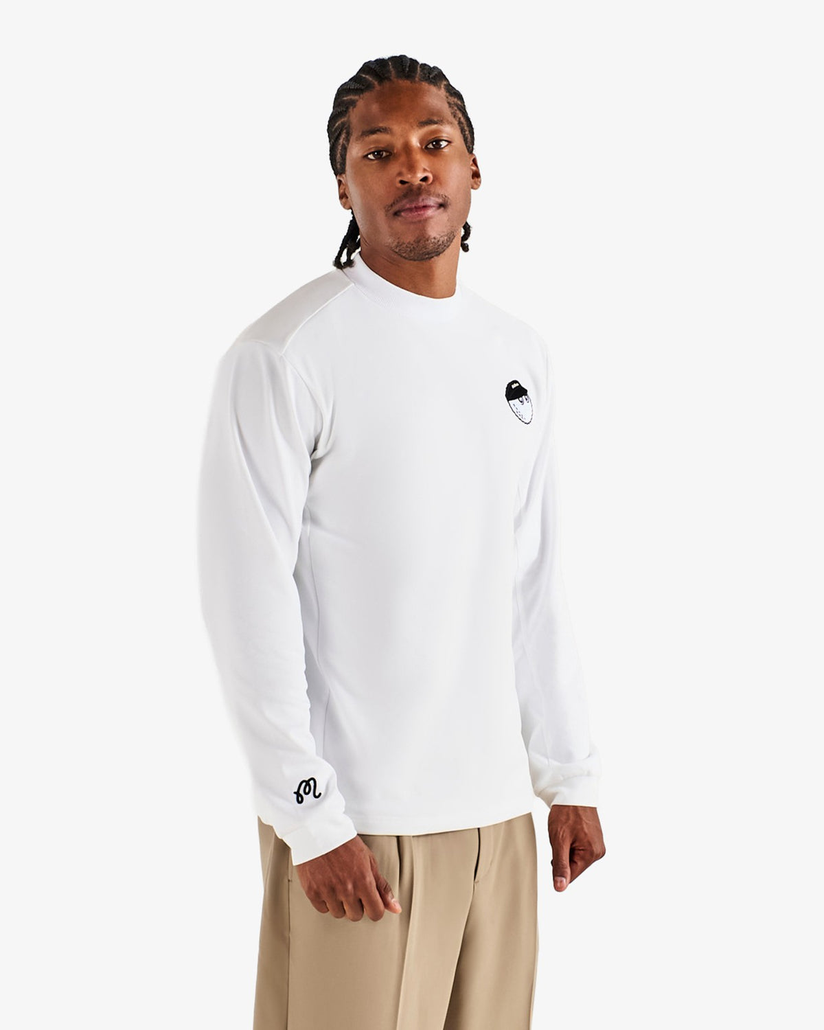 Studio Seoul Panelled Mock Neck - Off White Malbon Men
