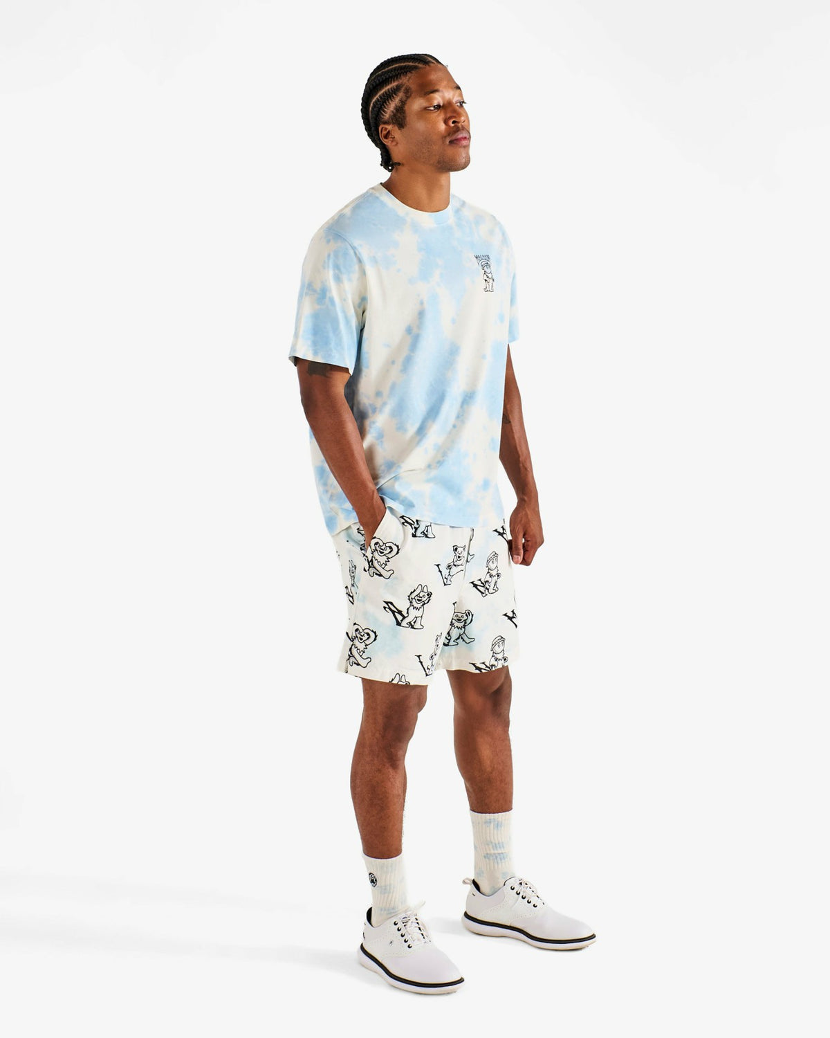 Grateful Dead Bermuda Alphabet Tee - Light Blue Malbon Men
