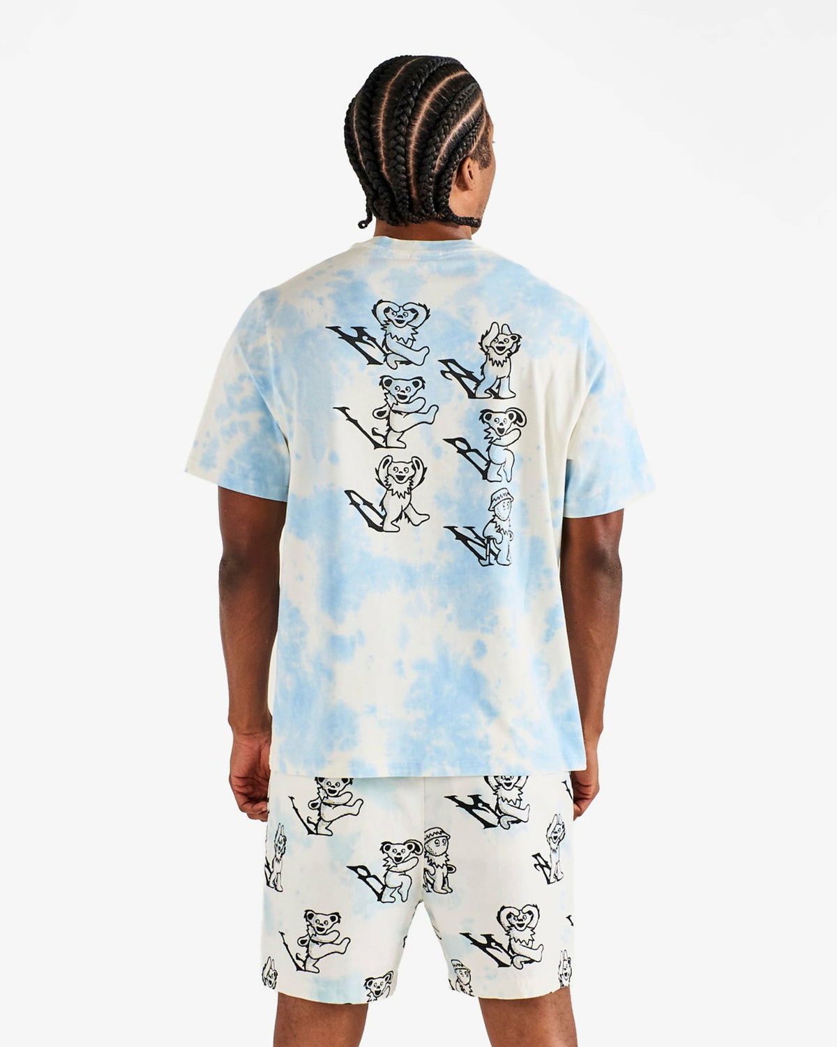 Grateful Dead Bermuda Alphabet Tee - Light Blue Malbon Men