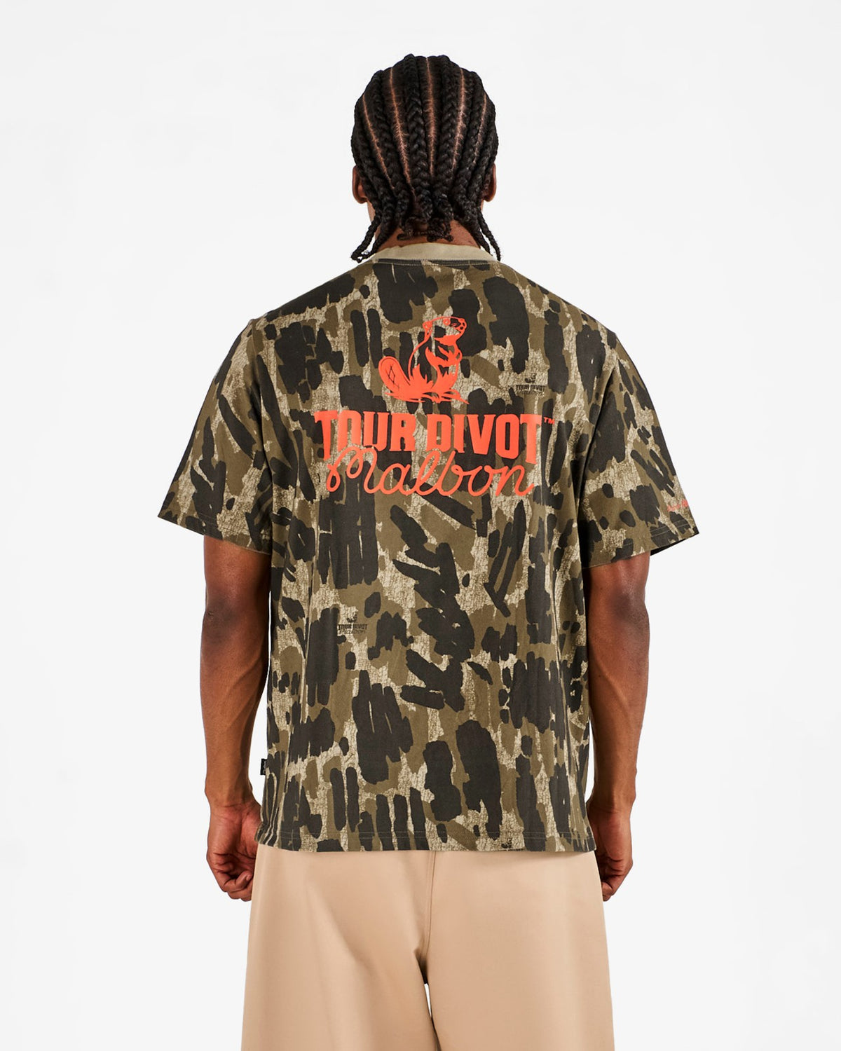 Bermuda Tee Tour Divot Camo - Bark Camo Malbon Men