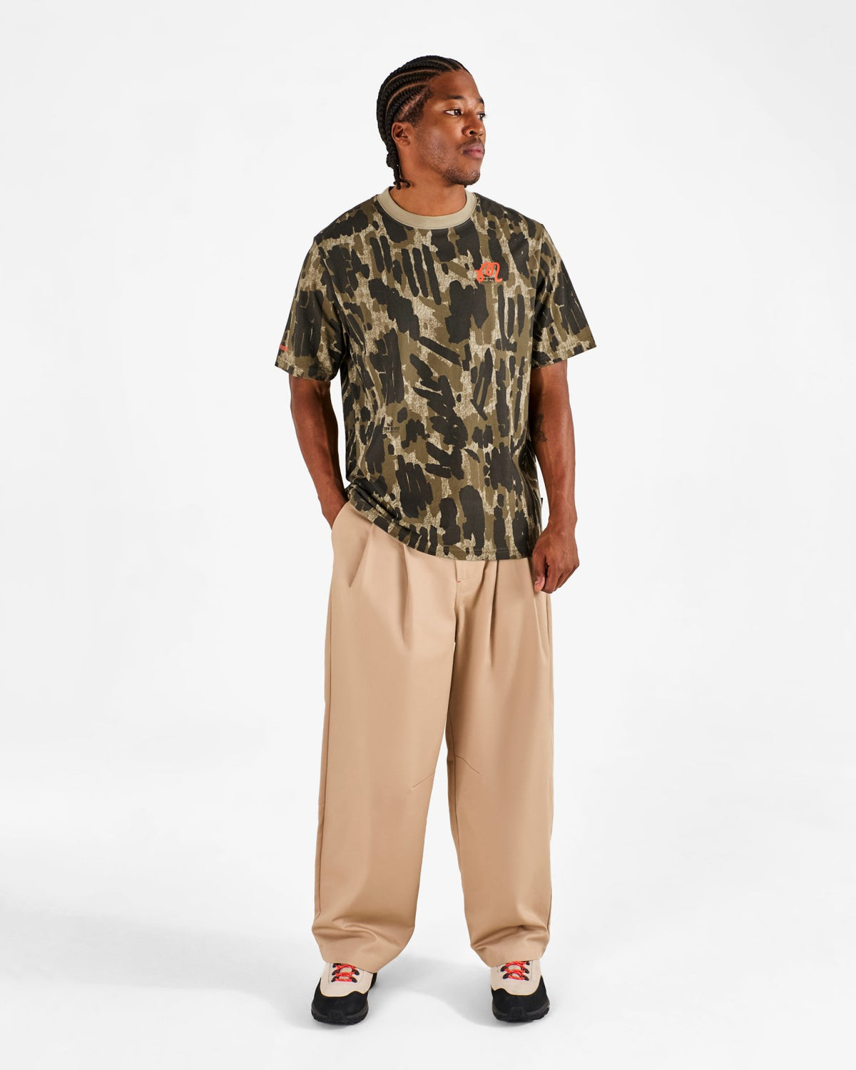 Bermuda Tee Tour Divot Camo - Bark Camo Malbon Men