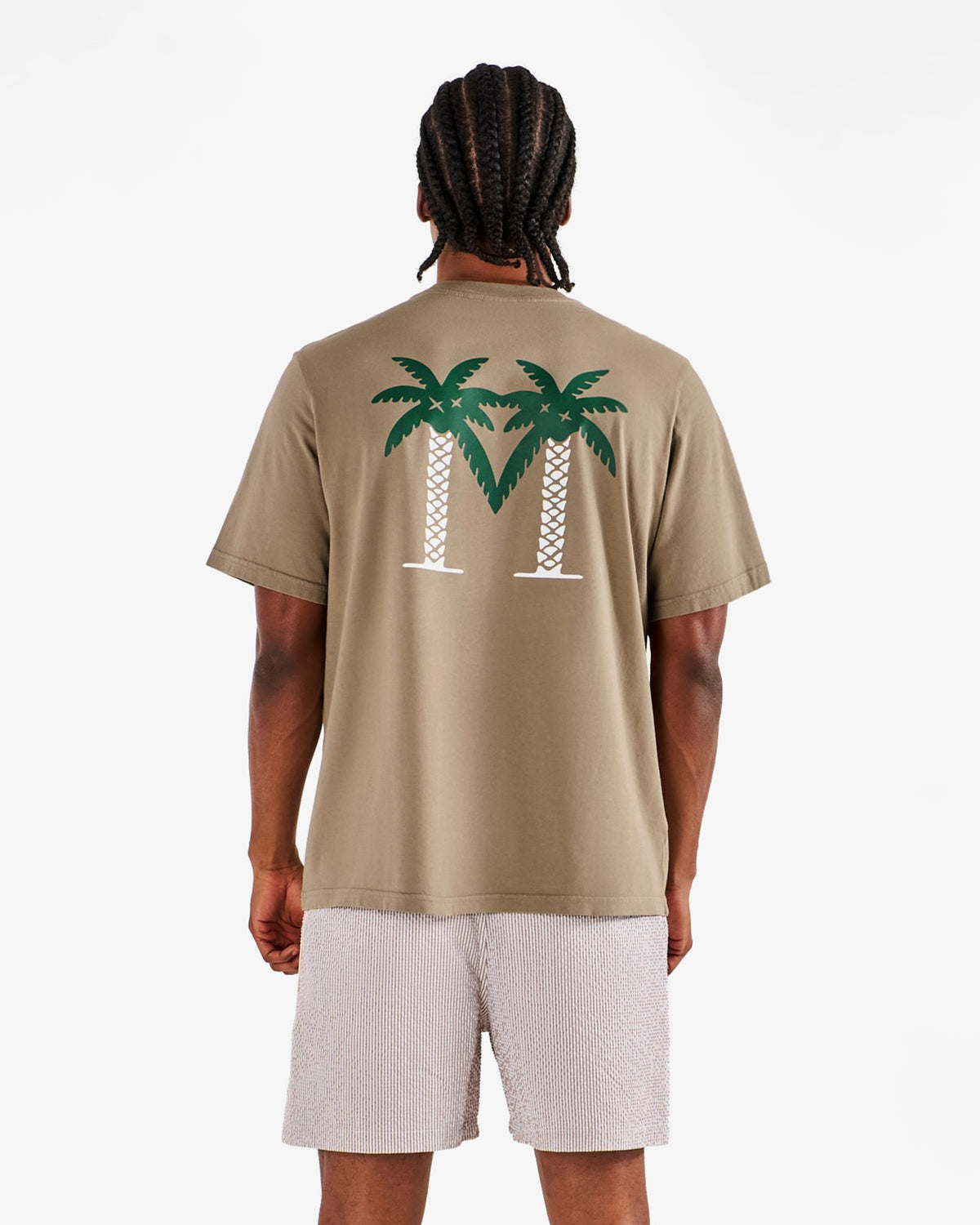 Bermuda Palms Tee - Taupe Malbon Men