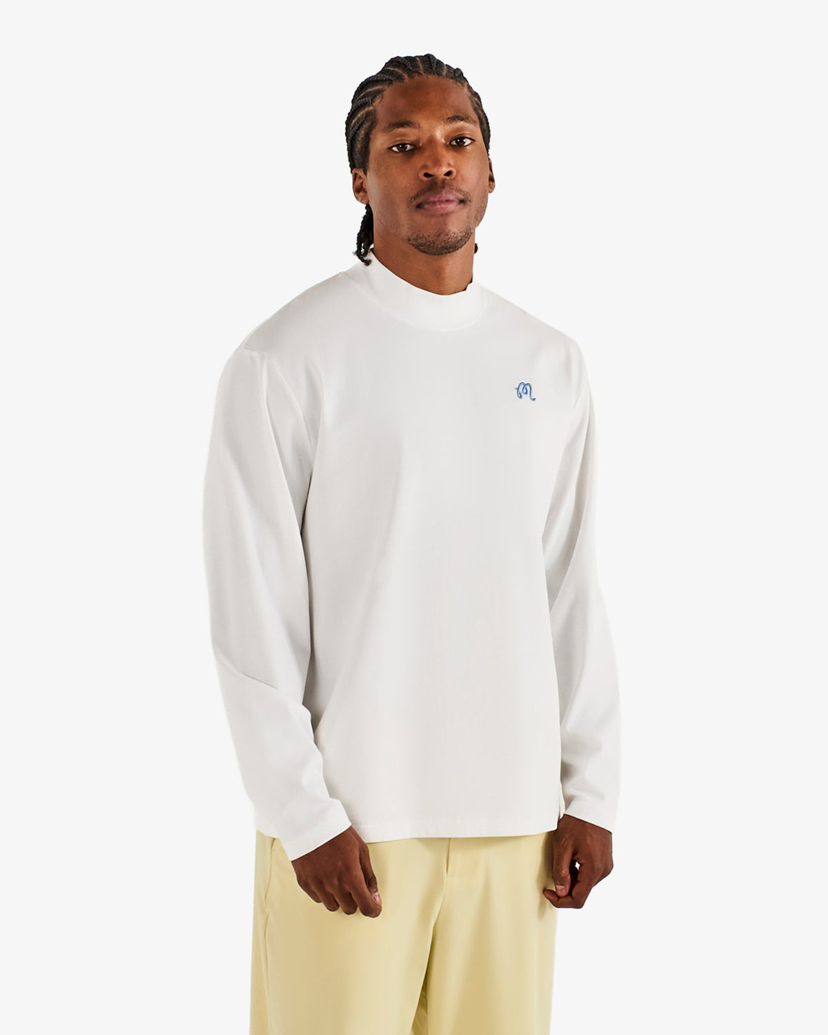 Upland Mockneck Tee - Snow White Malbon Men