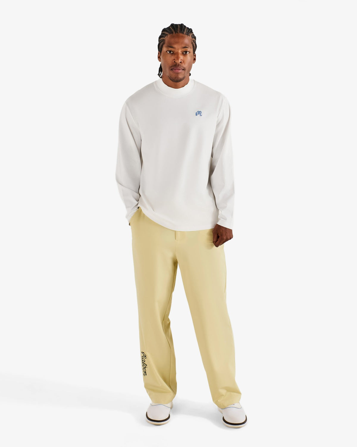 Upland Mockneck Tee - Snow White Malbon Men