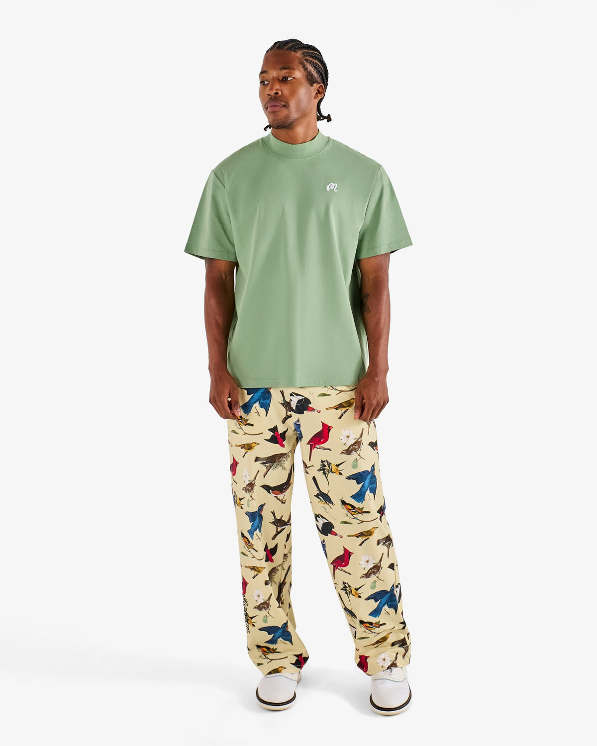 Mare Mockneck Tee - Seafoam Sage Malbon Men
