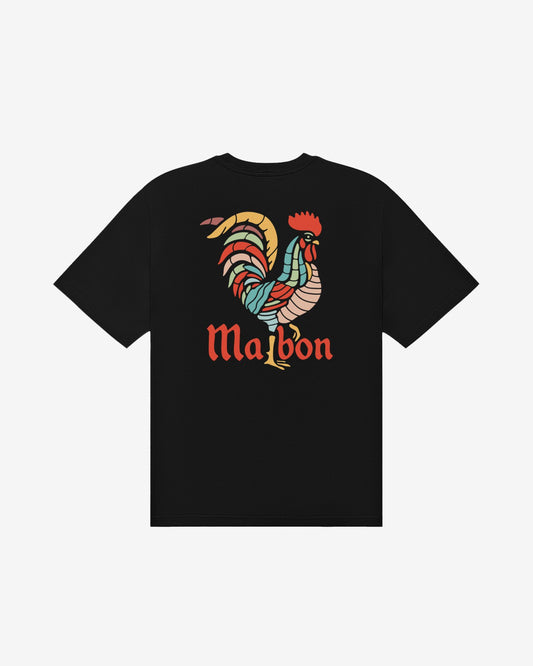 Bermuda Rooster Tee - Black Malbon Men