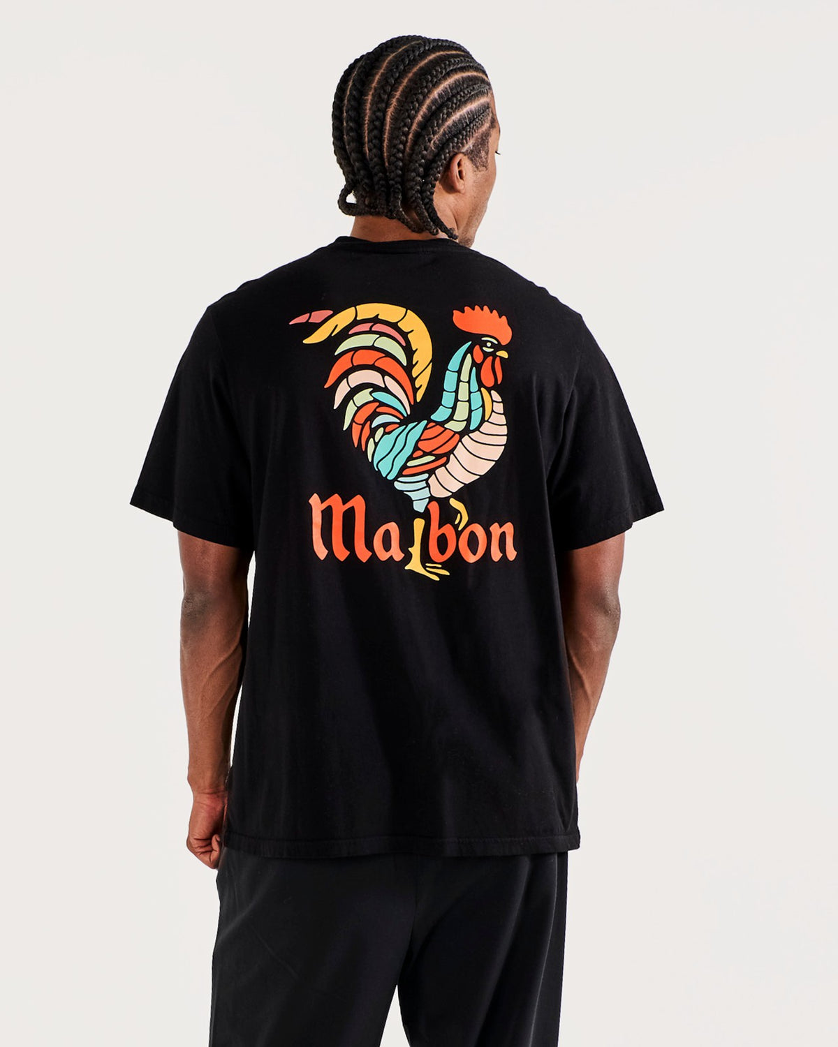 Bermuda Rooster Tee - Black Malbon Men