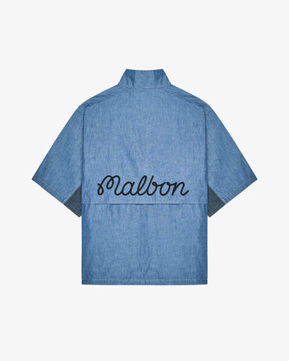 Gdc Denim Windshirt - Light Blue Malbon Men