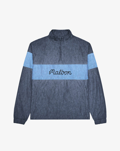 Gdc Denim Quarter Zip - Navy Malbon Men