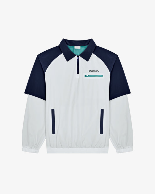 Marina Windshirt - White / Midnight Malbon Men