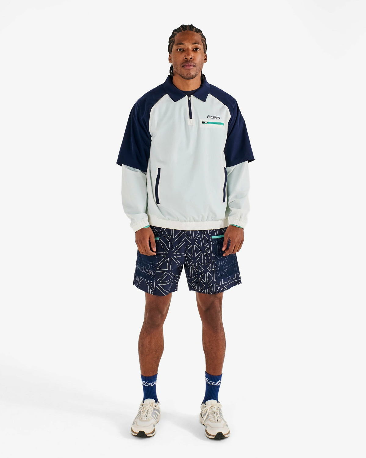 Marina Windshirt - White / Midnight Malbon Men