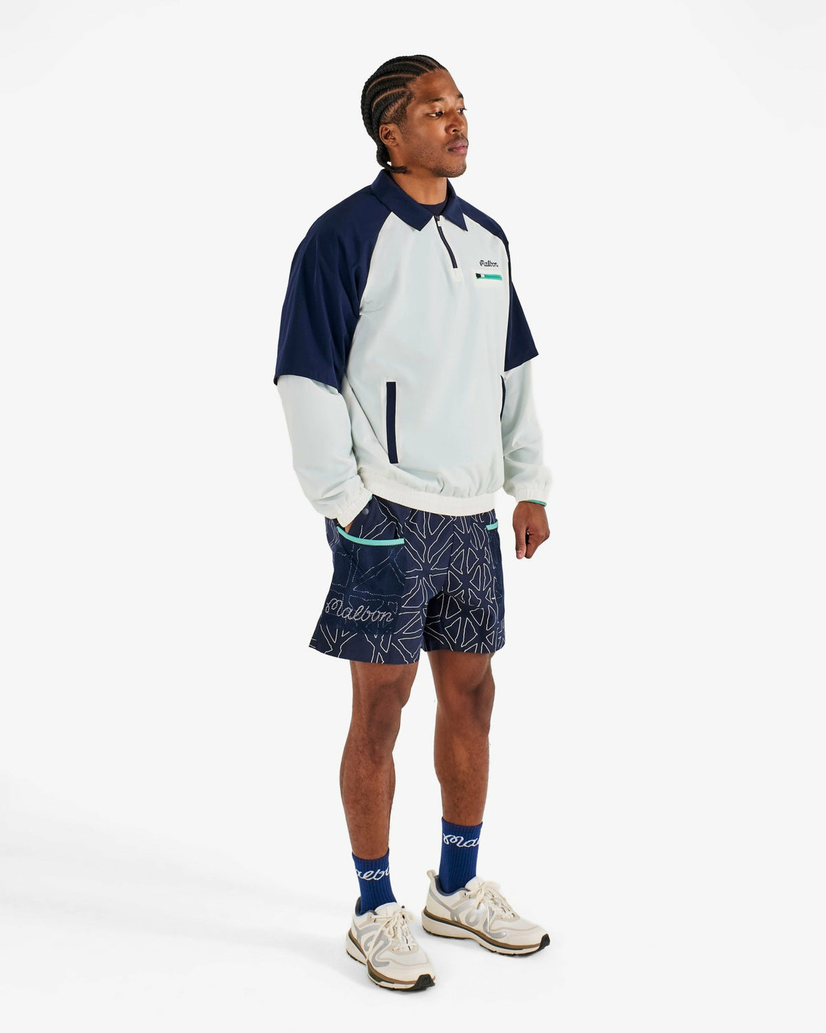 Marina Windshirt - White / Midnight Malbon Men