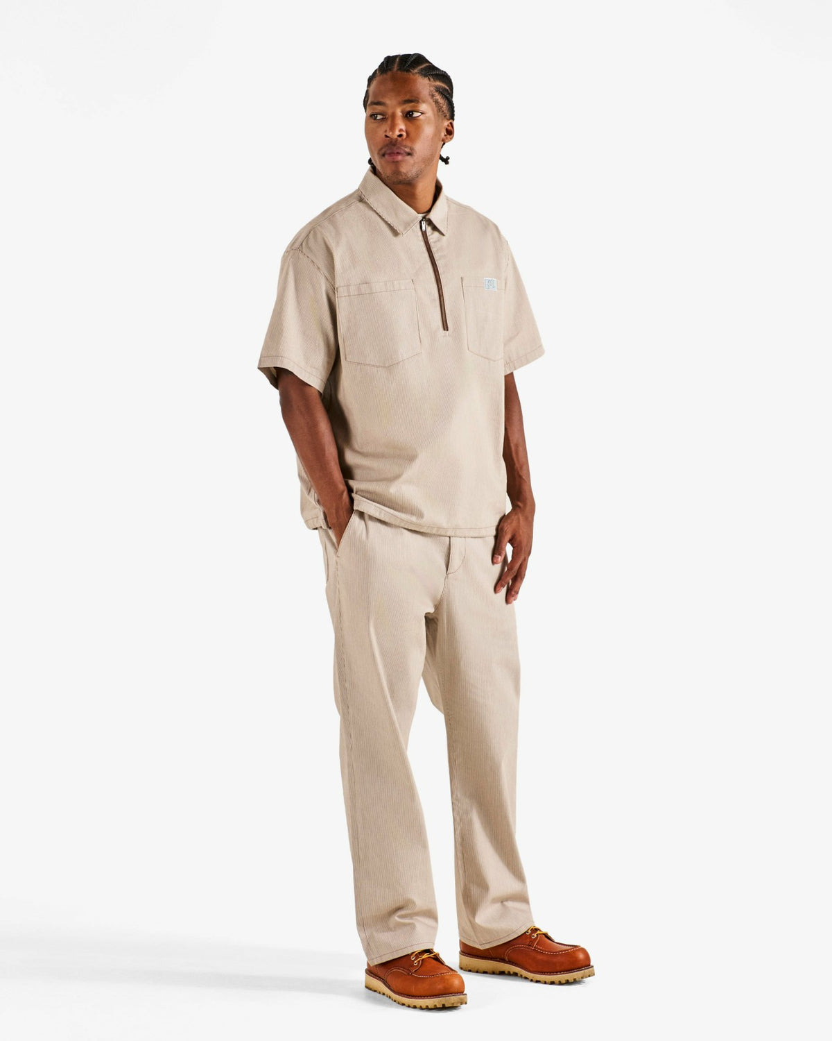 Hickory Windshirt - Hickory Brown Stripe Malbon Men