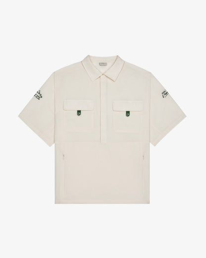 Bass Club Seersucker Windshirt - Ivory Malbon Men