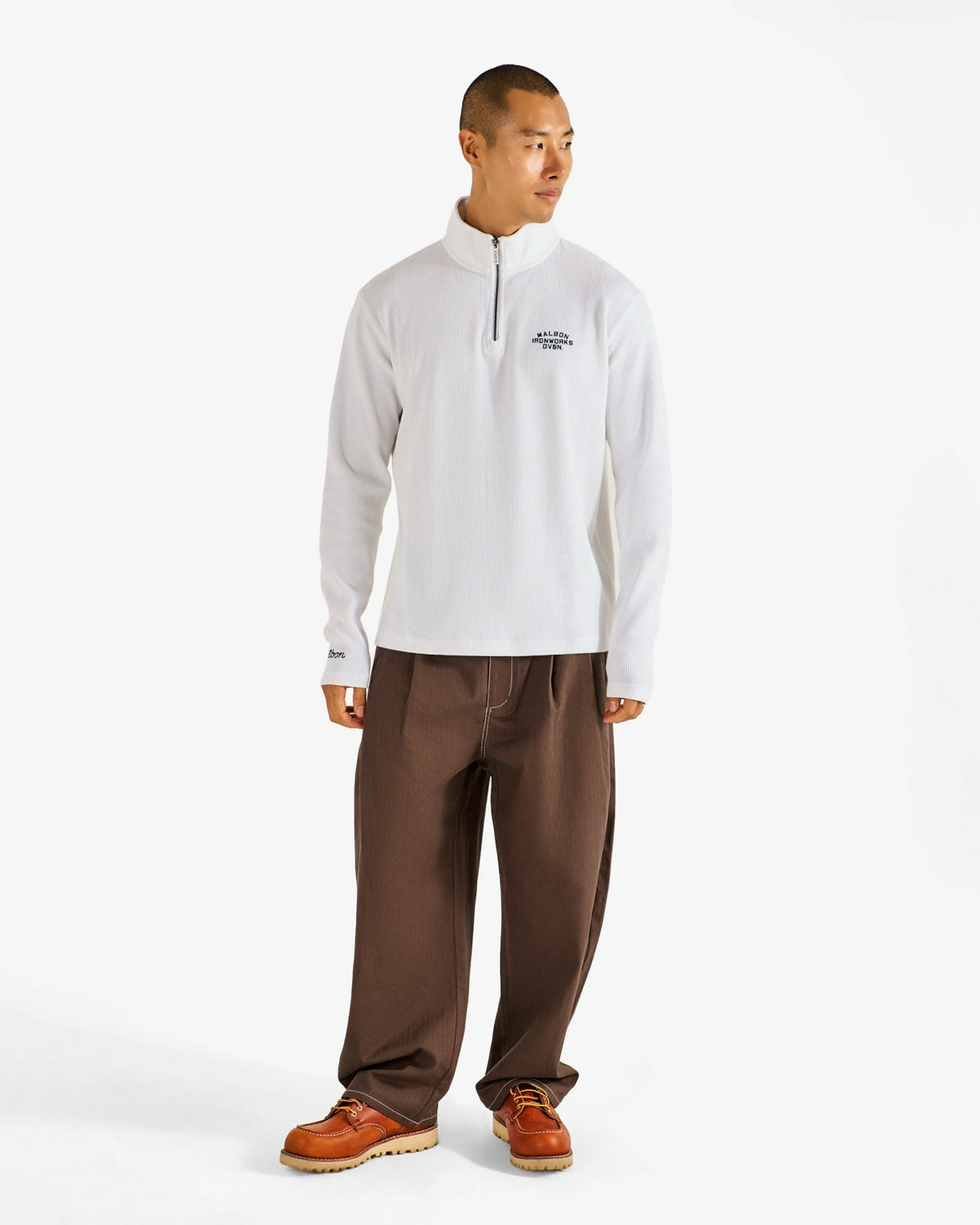 Flyer Ironworks Mid Layer - White Malbon Men