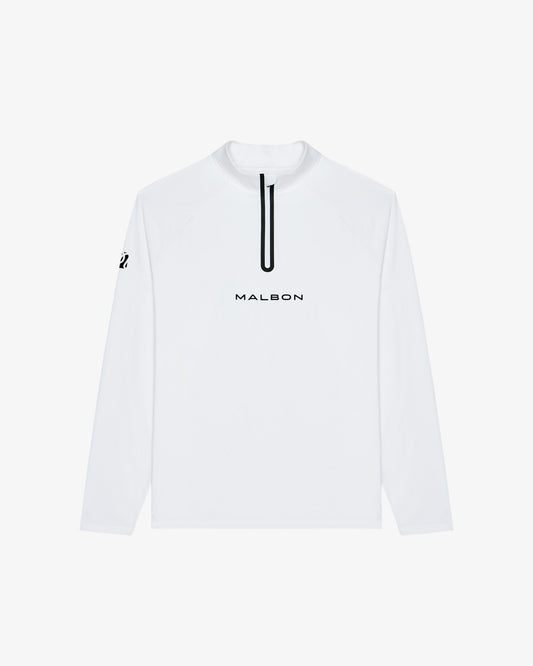 Performance Raglan Quarter Zip - White Malbon Men