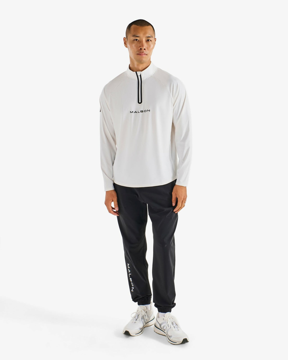 Performance Raglan Quarter Zip - White Malbon Men