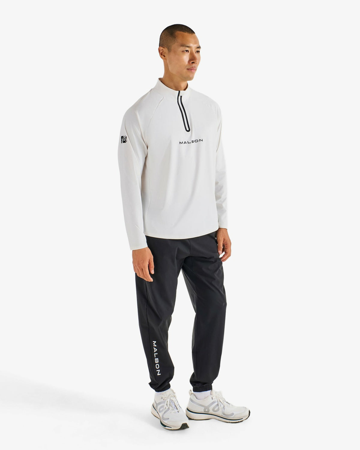 Performance Raglan Quarter Zip - White Malbon Men