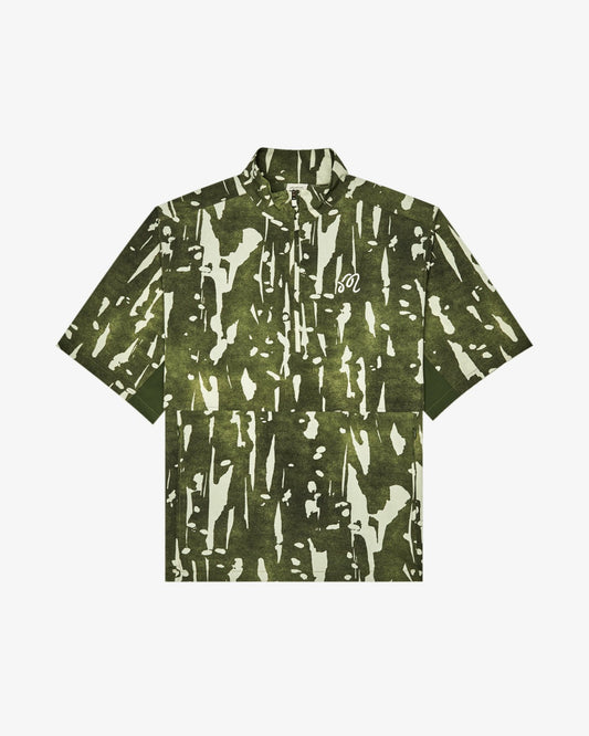 Pine Inkwash Windshirt - Olive Inkwash Malbon Men