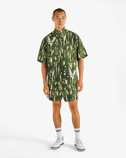 Pine Inkwash Windshirt - Olive Inkwash Malbon Men