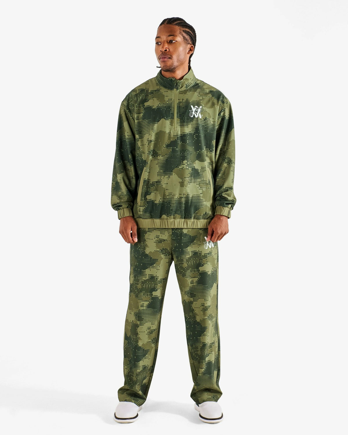 Arsham Stealth Quarter Zip - Olive Stealth Camo Malbon Men
