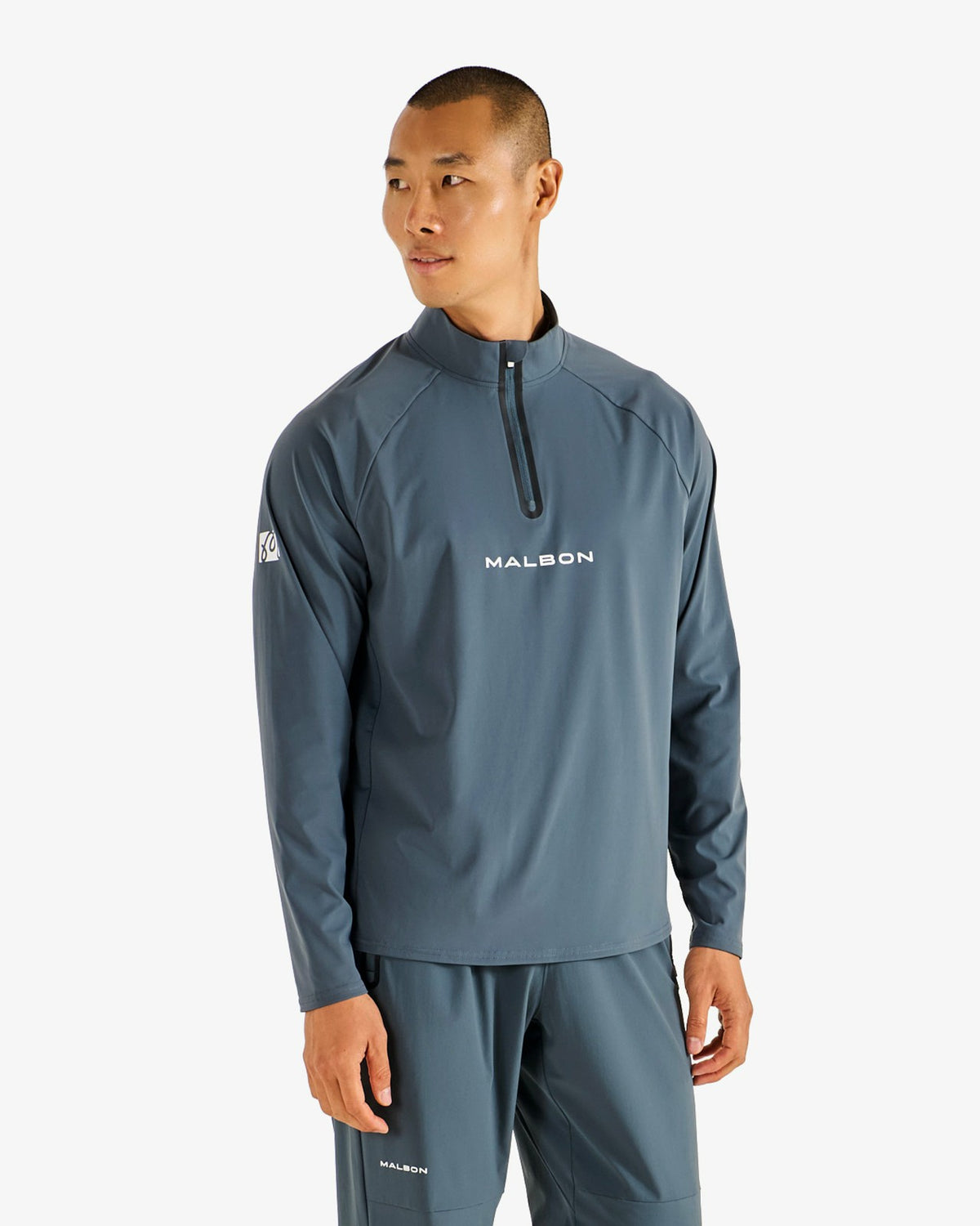 Performance Raglan Quarter Zip - Dark Slate Malbon Men