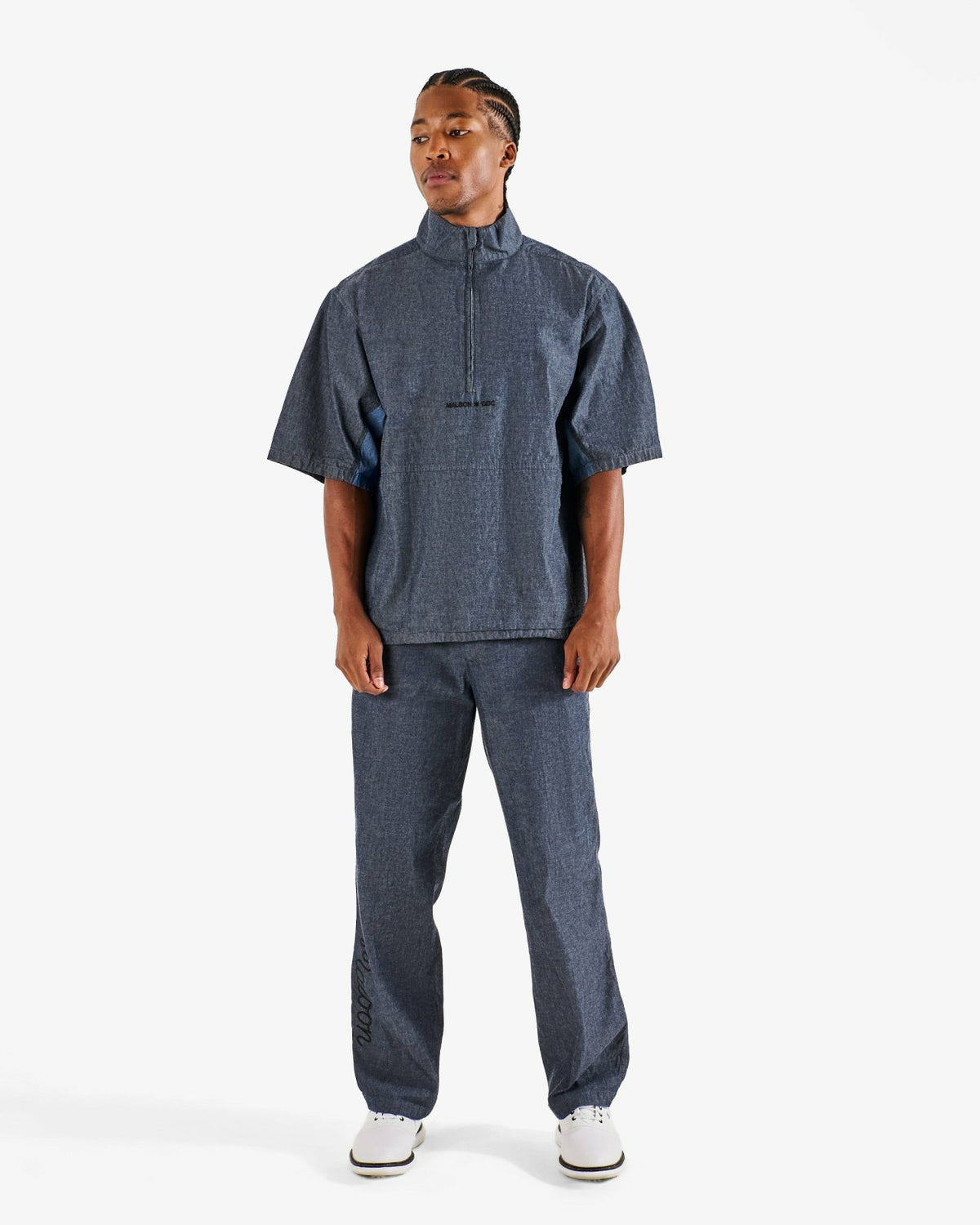 Gdc Denim Windshirt - Navy Malbon Men