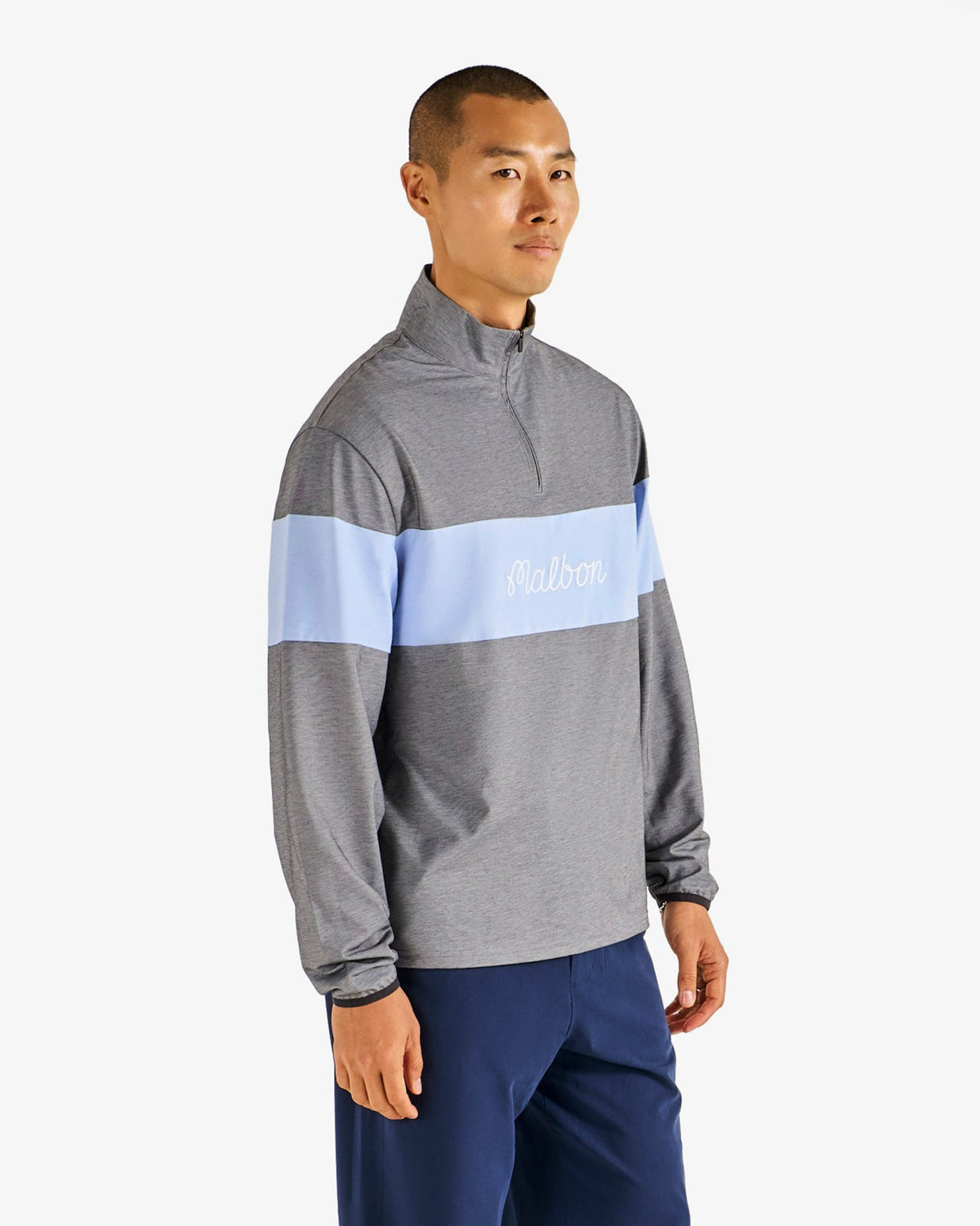 Horizon Pullover - Black Chambray Malbon Men