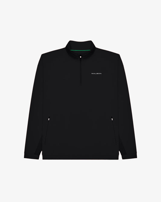 Performance Quarter Zip Shell Pullover - Black Malbon Men