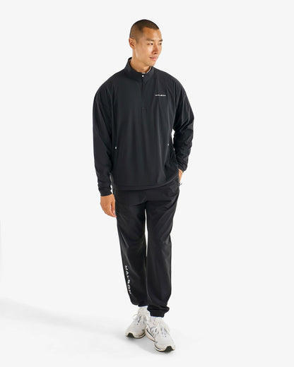 Performance Quarter Zip Shell Pullover - Black Malbon Men