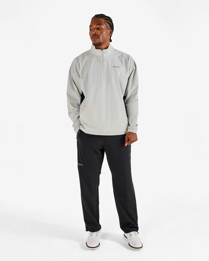 Performance Quarter Zip Shell Pullover - Silver / Black Malbon Men