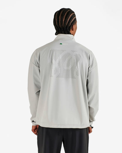 Performance Quarter Zip Shell Pullover - Silver / Black Malbon Men